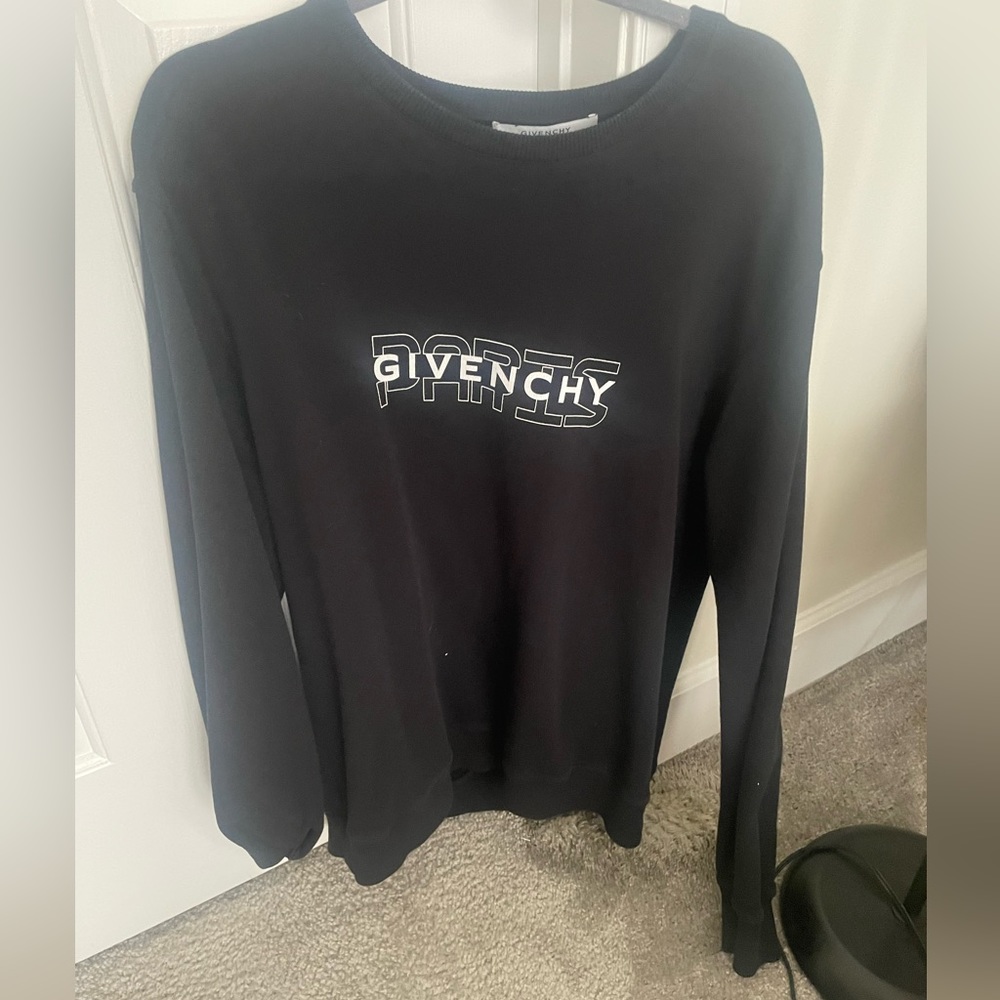 Givenchy Paris Logo Sweatshirt size Large Black Men’s Designer BMJ04630AF